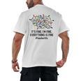 It's Fine I'm Fine Christmas Lights Teacher Xmas Men's Back Print T-Shirt, trending gift It's Fine I'm Fine Christmas Lights Teacher Xmas Men's Back Print T-Shirt, trending gift