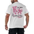 K Is For Kindergarten Teacher Coquette Bow Back To School Men's Back Print T-Shirt, trending gift K Is For Kindergarten Teacher Coquette Bow Back To School Men's Back Print T-Shirt, trending gift