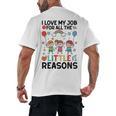Love Job For Little Reasons Daycare Teacher Graphic Men's Back Print T-Shirt, trending gift