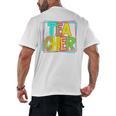 Neon Retro Teacher Cute Teacher Team New Teacher Back To Sch Men's Back Print T-Shirt, trending gift