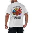 One Thankful Teacher Thanksgiving TurkeyCute Pencil Men's Back Print T-Shirt, trending gift One Thankful Teacher Thanksgiving TurkeyCute Pencil Men's Back Print T-Shirt, trending gift