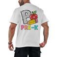 P Is For Pre-K Teacher Pencil Apple Back To School Men's Back Print T-Shirt, trending gift P Is For Pre-K Teacher Pencil Apple Back To School Men's Back Print T-Shirt, trending gift