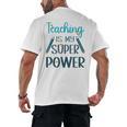 Retro Groovy Teaching Is My Super Power Teacher's Present Men Women Men's Back Print T-Shirt, trending gift