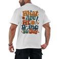 Retro PE Teacher What Are We Doing Today School Coach Women Men's Back Print T-Shirt, trending gift