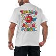 Retro Teaching Is My Superpower Apple Teacher Appreciation Men's Back Print T-Shirt, trending gift Retro Teaching Is My Superpower Apple Teacher Appreciation Men's Back Print T-Shirt, trending gift