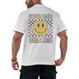 Second Grade Teachers Boys Girls Smile Face 2nd Grade Team Men's Back Print T-Shirt, trending gift Second Grade Teachers Boys Girls Smile Face 2nd Grade Team Men's Back Print T-Shirt, trending gift