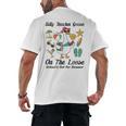 Silly Teacher Goose On The Loose School Out Summer Women Men Men's Back Print T-Shirt, trending gift Silly Teacher Goose On The Loose School Out Summer Women Men Men's Back Print T-Shirt, trending gift