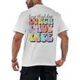 Soul Bleach Teacher Staff First Day Of School Last Hugs & High Fives Lunch Lady Vibes Blue Classic Fit Men's Back Print T-Shirt, trending gift Soul Bleach Teacher Staff First Day Of School Last Hugs & High Fives Lunch Lady Vibes Blue Classic Fit Men's Back Print T-Shirt, trending gift