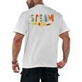 Steam Teacher Science Tech Engineering Arts Maker Men's Back Print T-Shirt, trending gift