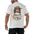 STEM Teacher Messy Bun Fall Vibes Autumn Thanksgiving Men Women Men's Back Print T-Shirt, trending gift STEM Teacher Messy Bun Fall Vibes Autumn Thanksgiving Men Women Men's Back Print T-Shirt, trending gift