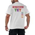 Teacher Growth Mindset Power Of Yet Men's Back Print T-Shirt, trending gift
