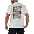 Teacher Library Ghost Reading Book Halloween Cat Men's Back Print T-Shirt, trending gift Teacher Library Ghost Reading Book Halloween Cat Men's Back Print T-Shirt, trending gift