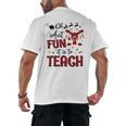Teachers Oh What Fun It Is To Teach Cute Red Plaid Reindeer Men's Back Print T-Shirt, trending gift