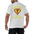 Teaching Is My Superpower Fun Elementary Teacher 1st Grade Men's Back Print T-Shirt, trending gift Teaching Is My Superpower Fun Elementary Teacher 1st Grade Men's Back Print T-Shirt, trending gift