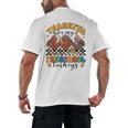 Thankful For My Preschool Turkeys Thanksgiving Teacher Fall Men's Back Print T-Shirt, trending gift