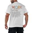 Vintage Work Bestie Definition Teachers Nurses Boss Women Men's Back Print T-Shirt, trending gift