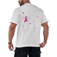 I Wear Pink For My Teacher Breast Cancer Awareness Support Men Women Men's Back Print T-Shirt, trending gift
