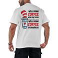 I Will Drink Coffee Here Or There Funny Teacher Teaching Men Women Girls Kids Men's Back Print T-Shirt, trending gift