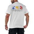 Women Art Teacher Back To School Artist Primary Color Theory Men's Back Print T-Shirt, trending gift