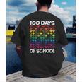 100 Days Of School Heart Love Teacher Or Student 100th Day Men's Back Print T-Shirt, funny gift