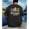 4th Grade Rocks ABCD Back To School Rock Teachers Men's Back Print T-Shirt, funny gift