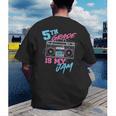 5th Grade Is My Jam Vintage 80s Boombox Teacher Student Men's Back Print T-Shirt, funny gift