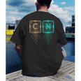 6 7 Science Chemistry Teacher Periodic Table Meme Men's Back Print T-Shirt, funny gift
