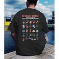 ABC School Nurse Alphabet Student Teacher Health Worker Men's Back Print T-Shirt, funny gift