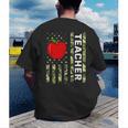 American Flag Camouflage Teacher Patriotic 4th Of July Men's Back Print T-Shirt, funny gift