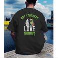 Art Teachers Love Brains Shirt Halloween Zombie Teaching Tee Men Women Kids Men's Back Print T-Shirt, funny gift