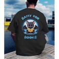 Batty About Books Lover Teacher Librarian Bookish Halloween For Men Women Kids Men's Back Print T-Shirt, funny gift Batty About Books Lover Teacher Librarian Bookish Halloween For Men Women Kids Men's Back Print T-Shirt, funny gift
