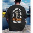 You Cannot Scare Me Im A Teacher 6th Grade Halloween Teacher For Men Women Kids Men's Back Print T-Shirt, funny gift