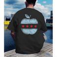 Chicago Flag Teacher School Cute Men's Back Print T-Shirt, funny gift