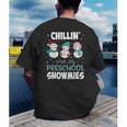 Chillin' With My Preschool Snowmies Teacher Christmas Men Women Kids Men's Back Print T-Shirt, funny gift Chillin' With My Preschool Snowmies Teacher Christmas Men Women Kids Men's Back Print T-Shirt, funny gift