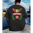 Crayon Box Fun Teacher Student Crayon Squad Halloween 2022 Men's Back Print T-Shirt, funny gift