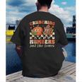 Crunching Numbers Just Like Leaves Pumpkin Fall Teacher Men's Back Print T-Shirt, funny gift