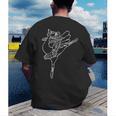 Dancing Turkey Happy Thanksgiving Day Ballet Dance Teacher Men's Back Print T-Shirt, funny gift Dancing Turkey Happy Thanksgiving Day Ballet Dance Teacher Men's Back Print T-Shirt, funny gift