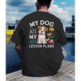 My Dog Ate My Lesson Plan Teacher Back To School Men's Back Print T-Shirt, funny gift My Dog Ate My Lesson Plan Teacher Back To School Men's Back Print T-Shirt, funny gift