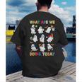 What Are We Doing Today Ghost PE Teacher Team Halloween Men's Back Print T-Shirt, funny gift What Are We Doing Today Ghost PE Teacher Team Halloween Men's Back Print T-Shirt, funny gift