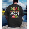 Dual Language Teacher Bilingual Teacher Men's Back Print T-Shirt, funny gift