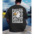 Eagles School Sports Fan Team Spirit Teacher Parent Student Men's Back Print T-Shirt, funny gift