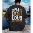 Faboolous ESL ESOL Teacher Spooky Teacher Halloween Costume For Men Women Men's Back Print T-Shirt, funny gift