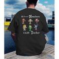 My Favorite Monsters Call Me Teacher Thank Mummy Vampire Bat Men's Back Print T-Shirt, funny gift My Favorite Monsters Call Me Teacher Thank Mummy Vampire Bat Men's Back Print T-Shirt, funny gift