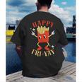 Fun Teacher Happy Fri Yay French Fries Friday Lovers Men's Back Print T-Shirt, funny gift Fun Teacher Happy Fri Yay French Fries Friday Lovers Men's Back Print T-Shirt, funny gift