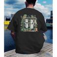 Ghost Plant Library Halloween Reading Books Teacher Vintage Men's Back Print T-Shirt, funny gift