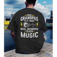 Some Grandpas Play Bingo Real Grandpas Teach Music Teacher Men's Back Print T-Shirt, funny gift Some Grandpas Play Bingo Real Grandpas Teach Music Teacher Men's Back Print T-Shirt, funny gift