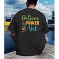 Growth Mindset Teacher Believe In The Power Of Yet Men's Back Print T-Shirt, funny gift Growth Mindset Teacher Believe In The Power Of Yet Men's Back Print T-Shirt, funny gift