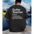 Guitar Teacher Definition Musician Music Men Women Girls Kids Men's Back Print T-Shirt, funny gift