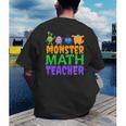 Halloween Monster Math Teacher Men Women Men's Back Print T-Shirt, funny gift Halloween Monster Math Teacher Men Women Men's Back Print T-Shirt, funny gift