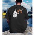 Halloween Music Note Ghost Teacher Fall Musical Instrument Men's Back Print T-Shirt, funny gift Halloween Music Note Ghost Teacher Fall Musical Instrument Men's Back Print T-Shirt, funny gift